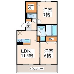 ルピナス（南区）の物件間取画像